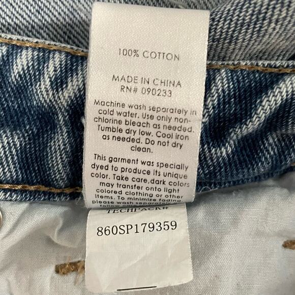 PacSun Mom Jeans 26 Womens Button Fly Distressed Casual High Rise Light Wash - Picture 8 of 8